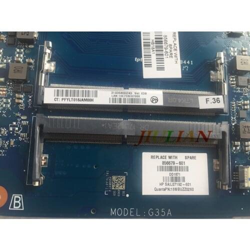 Main Board For HP 15-AX 15-AX020CA Laptop Motherboard 856679-001 856679-601 DAG35AMB8E0 With CPU i5-6300HQ CPU GTX960M 4GB