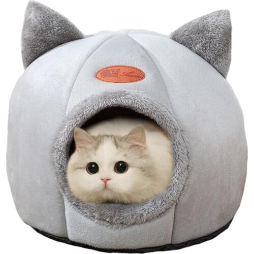 Pet Bed for Cats Small Dogs Soft Nest Kennel Bed Cave House Sleeping Bag Pet Cat Tent House Nest Pet Cat Bed Indoor Kitten House