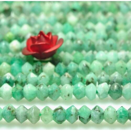 Natural Green Emerald Faceted Disc Rondelle Loose Beads Wholesale Gemstone Semi Precious Stone Bracelet Necklace Jewelry Making