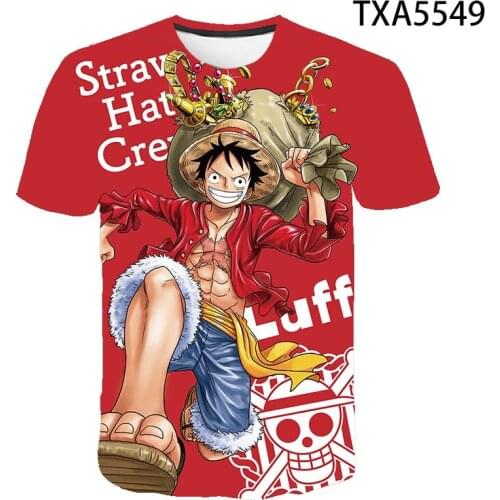 2020 New One Piece Summer 3D T Shirts Casual Men Women Children Fashion Short Sleeve Boy girl Kids Printed T-shirt Tops Tee