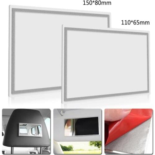 New Arrival 110*65mm Portable Fashion Car Makeup Mirror Car Interior Sun-Shading Stainless Steel Car HD Interior Mirrors #295486