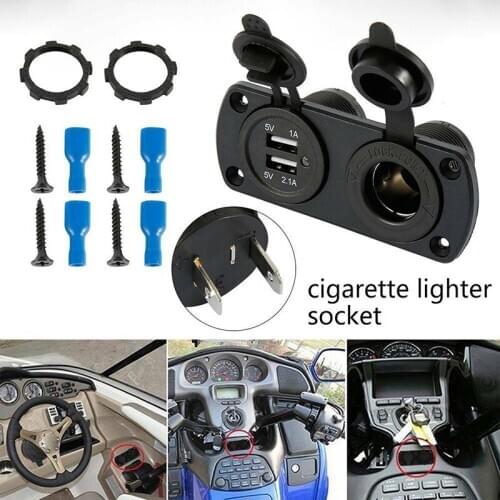 New Arrival Dual USB Car SUV Cigarette Lighter Socket 12-24V Power Charger Plug Adapter Replacement Cars Electronics Accessories