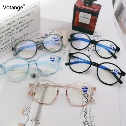 Votange Blue light blocking glasses Frame Optical Sepectacles Plain Eyeglasses Transparent Round Eyewear Men Women Unisex E025
