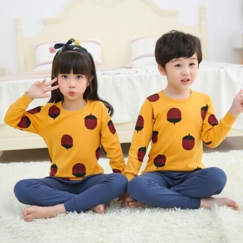 Cartoon Pajamas For Girls Boys Children Pajamas Long Sleeve Pyjamas Kids Cotton Pijama Baby Girl Clothing Suits Boys Sleepwear