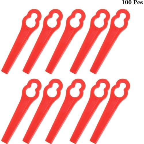 100PCS Plastic Trimmer Grass Trimmer Cutting Blades For Lawn Mower Strimmer Tools Garden Supplies