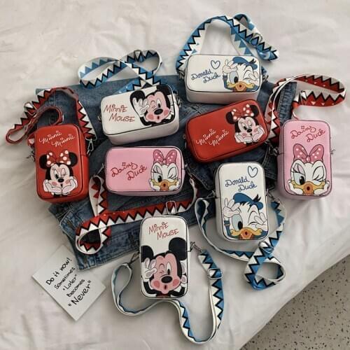Cartoon Disney Mickey mouse Childrens Messenger bag Mickey Minnie mouse children shoulder bag boy girl chest bags waist bags