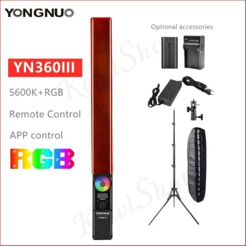 YONGNUO YN360III YN360 III Handheld 5600K RGB Ice Stick LED Video Light Bar Photography Studio Tube Lamp For Vlog Makeup TikTok