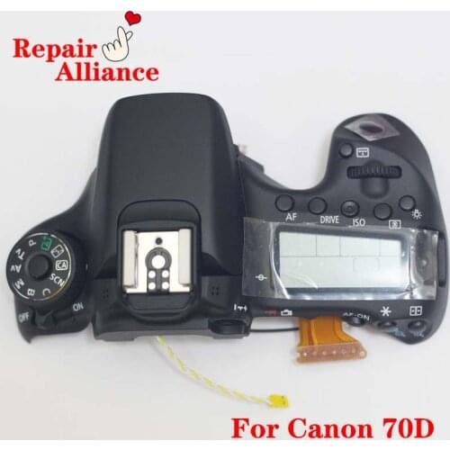 New Top cover assembly with Shoulder screen and Push button switch Repair parts for Canon EOS 70D DS126411 SLR