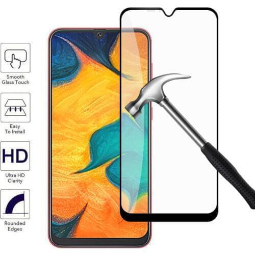 Full Cover For Samsung Galaxy A50 A30 A40 A70 A90 A10 Tempered Glass on For Samsung A50 A 50 Safety Pelicula De Vidro Protection