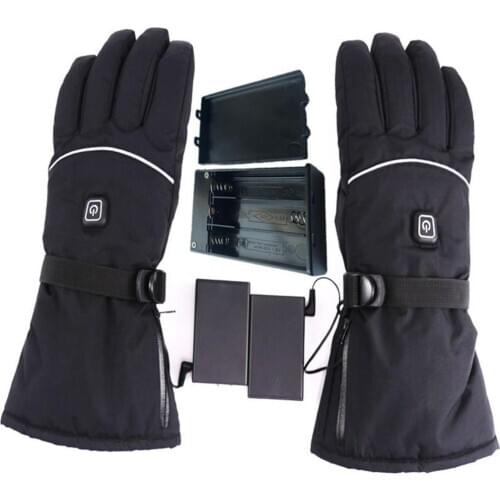 1Pair Motorcycle Heated Gloves Electric Waterproof Washable Insulated Heating Gloves Keep Warm For Skiing Riding Outdoor Sport