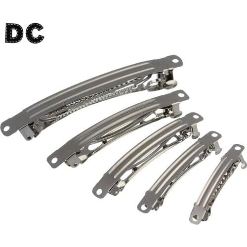 20pcs 50-98mm Silver Color Metal French Barrettes Clips Spring Clip Hairpin Base Blank Bezel for Hair Bow DIY Headwear Findings