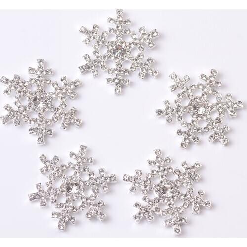 5pcs Snowflake DIY Crystal Rhinestone Gemstones Set Flatback Embellishment