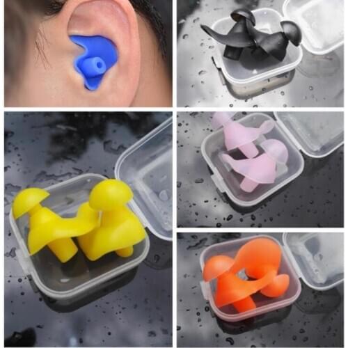 1 Pair Silicone swimming earplugs waterproof Soft Ear Plugs anti-noise Dust-Proof Diving Water Sports Swimming Accessories