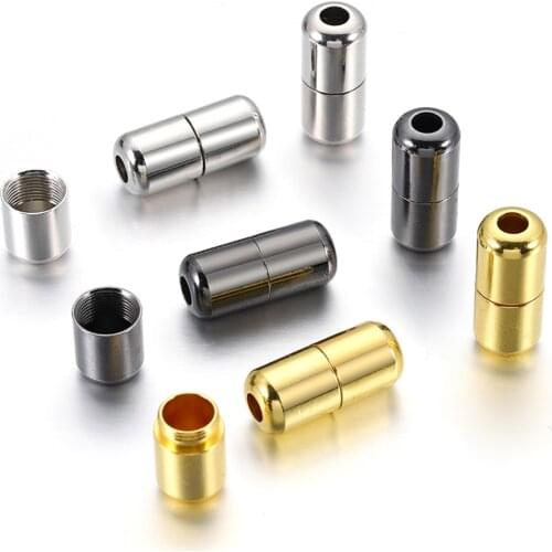 10Pcs 18x8mm Elastic Laces Clasp Capsule Buckle Metal Lock Buckles Bracelet Making End Screw Clasps Connector No Tie Shoelace