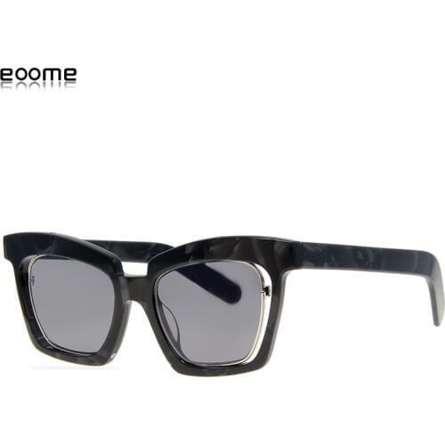 Eoome 2020 Original DesignCustomized in Fashion Special Sytle Textured Acetate Sunglasses Top Qaulity Unisex Model With Case