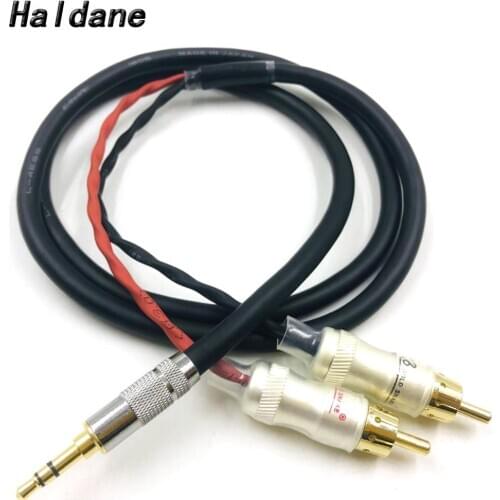 Haldane HIFI 2.5/3.5/4.4mm Balanced Male to 2 RCA Male Audio Adapter Cable 6.35mm XLR 7n-OCC Single Crystal Copperr Audio Cable