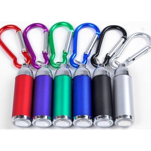 Mini Pocket LED Flashlights Portable Torch Keychain Zoomable Flashlights Keyring Super Small Hand Light Camping Lamp