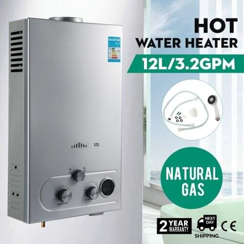 Natural Gas Hot Water Heater 12L Tankless Instant ON-Demand Boiler 3.2GPM