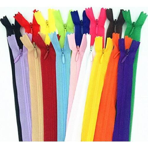 10 pieces #3 40 cm (16 inch) nylon invisible soft tulle coil zipper sewing (color please choose)
