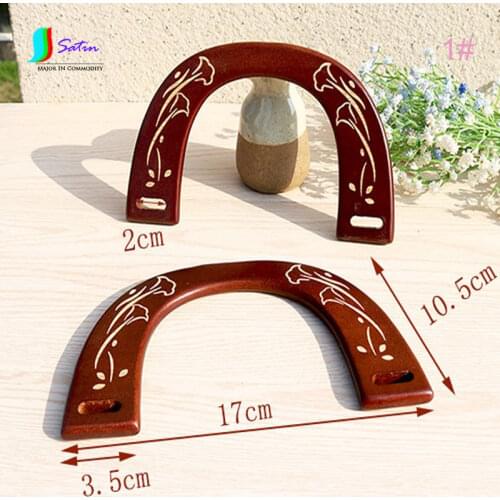 Solid Carved Vintage Retro Portable U-shaped Portable Handmade Bag DIY Accessories Fashion Three Styles S069M