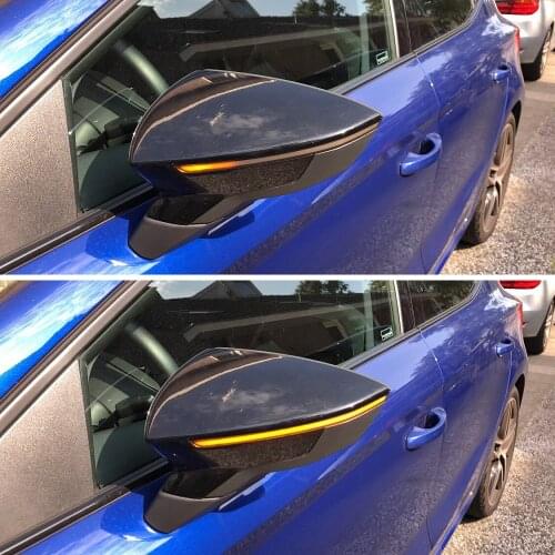A Pair Dynamic Blinker for Seat Leon III 5F Ibiza KJ Arona LED Turn Signal Side Mirror Indicator light 2013 2014 2015 2017 2018