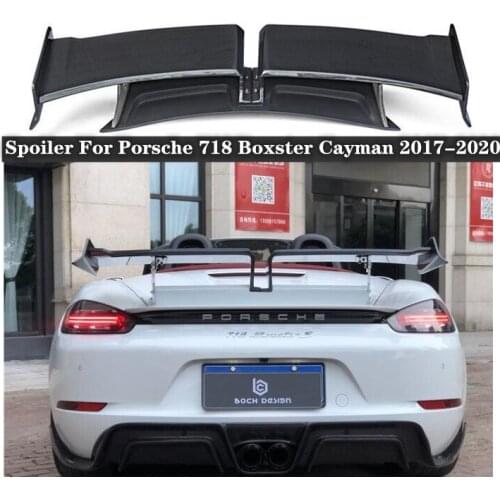 High quality Carbon Fiber Rear Trunk Lip Spoiler Wing Fits For Porsche 718 Boxster Cayman 2017 2018 2019 2020