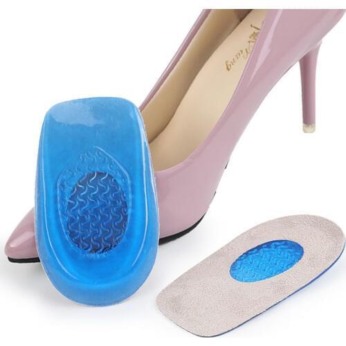 SEBS Heel Support Pads Gel Foot Heel Cushion Half Insole Silicone Heel Inserts Silicone Heel Cup Gel