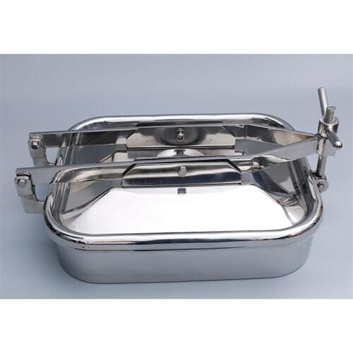 Rectangular Manhole Cover Stainless Steel 304/316 Square Quick Opening Manhole Height 80mm