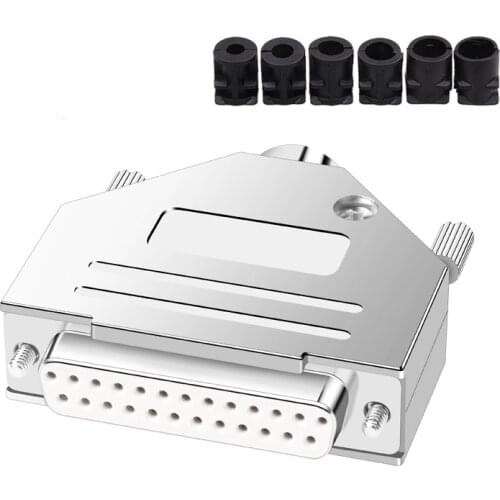 DB25 Female/Male Connector Metal Shell Solder Type D-Sub Connectors 25 Pin Plug Socket Adapter