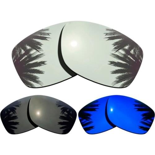 Silver+Black+Purple Mirrored Coating)3-Pairs Polarized Replacement Lenses for Jupiter Squared 100% UVA & UVB Protection