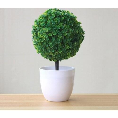 Green bonsai Artificial Plants small tree art home/garden/desk fake with deco greenry potted supplies plants craft plastic K9I8