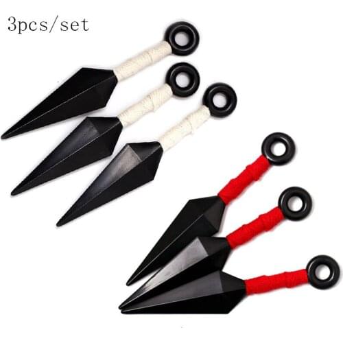 3pcsa Uchiha Sasuke Hatake Kakashi Akatsuki Pain Kunai Shuriken Halloween Gifts Anime Cosplay Accessories Props Weapons