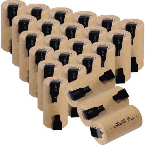 Real capacity 24 pcs SC battery 2200mah 1.2V NICD SUBC batteries for power tools akkumulator for MAKITA for HITACHI for METABO
