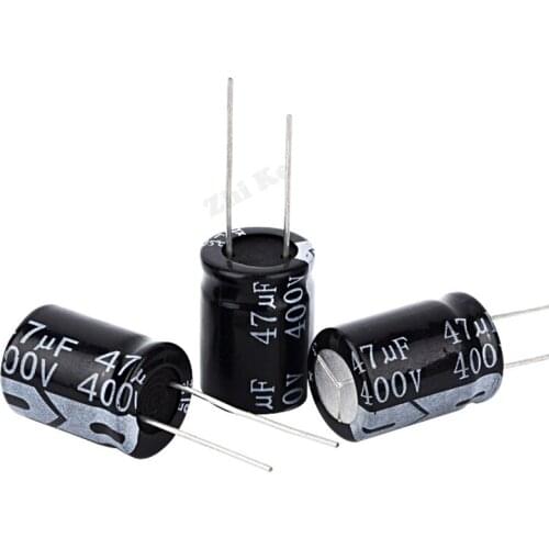 5PCS 400V47UF 16*20mm 47UF 400V 16*20 Aluminum electrolytic capacitor