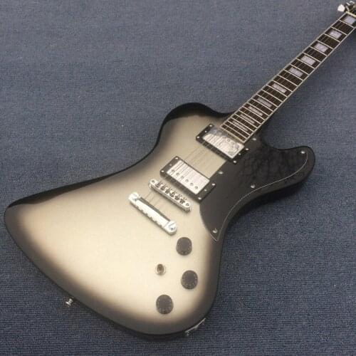 Free delivery, rosewood fingerboard Opposite sex electric guitar, silver grey guitar , high quality electric guitar
