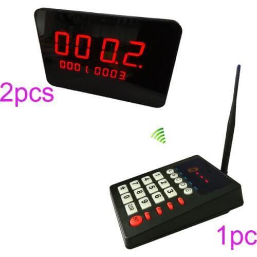 Wireless service calling system K-999 keypad with 2pcs K-2000C number receiver for Queue Equipment