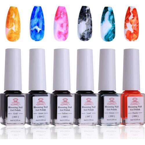 Makartt Blooming Nail Polish Alcohol Nail Ink Watercolor Pink Blossom Gel Nail Polish Magic Manicuring Kit Nail Vanish Young