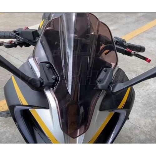 Motorcycle Double Bubble Windshield WindScreen Screen For 2019 2020 CFMOTO 250SR 250 SR Black Smoke