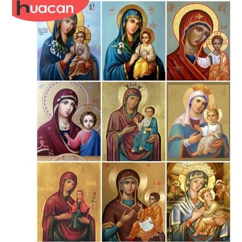 HUACAN Picture By Numbers Religion On Canvas Wall Art Acrylic Painting By Numbers Figure Unique Gift For Living Room