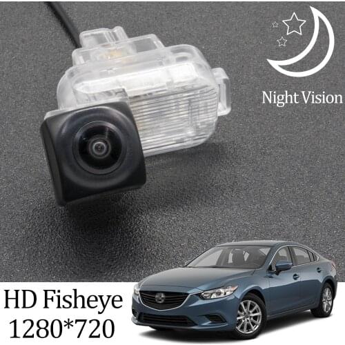 Owtosin HD 1280*720 Fisheye Rear View Camera For Mazda 6/ATENZA 2013 2014 2015 2016 2017 2018 Car Vehicle Parking Accessories