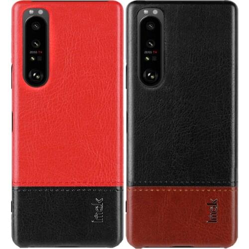 Imak Ruiyi Business Leather Back Case For Sony Xperia 1 iii Cover Shell Fundas