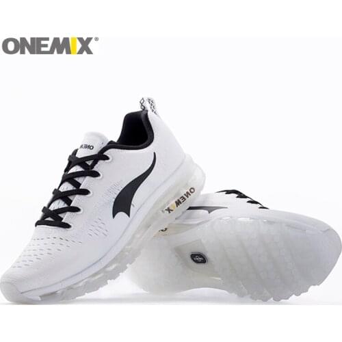 ONEMIX Running Shoes For Mens Breathable Knit Light Mesh Air Cushion Jogging Sport Shoes Fitness Walking Damping Sneakers