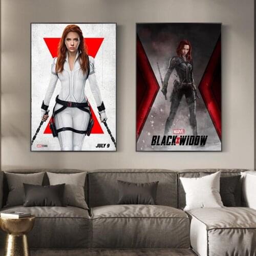 Marvel Superhero Posters Avengers Black Widow Movie Canvas Painting Wall Art Decor Pictures for Living Room Home Decoration