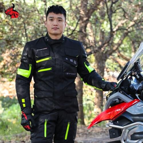 Motocross Jacket Waterproof Man Motocross Jacket Reflective Safety Protection Chaqueta Moto Suit Wearable Moto Jacket 4 Season