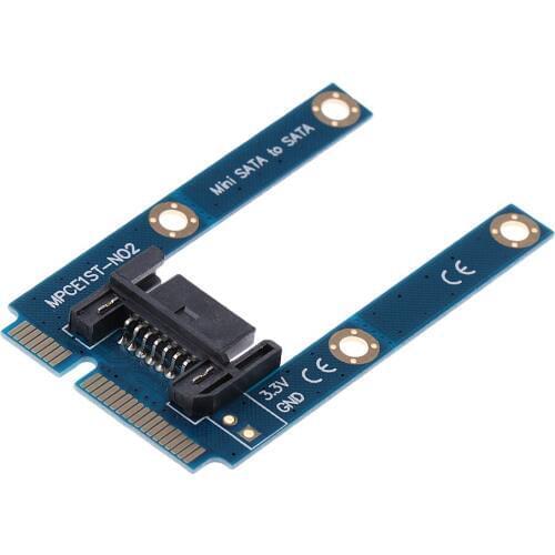 MSATA to 7Pin SATA Hard Drive Converter Card Adapter Riser Board for Laptop