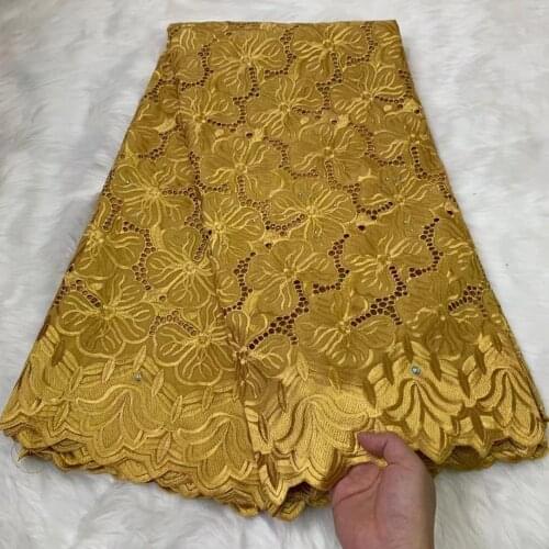 Soft Cotton French Net Lace Fabric Four Leaf Clover Pettern Pure Color 5Yards Rhinestone Brocade Fabric By The Yard 99236A6