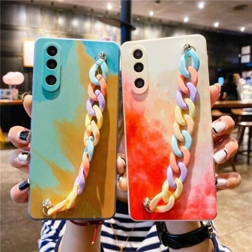 Painted Rainbow Wristband Soft Case For Huawei P20 Lite P30 Pro P40 TPU Cover Honor 9X 10i 20 Lite 8X 30S P Smart Z 2019 Y9 Capa