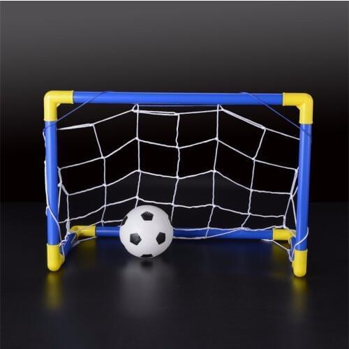 Folding Mini Football Soccer Goal Post Net Set with Pump Kids Sport Indoor Outdoor Games Toys Child Birthday Gift Plastic