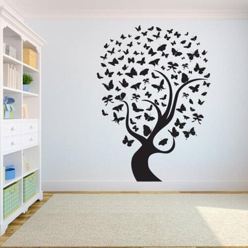 Tree Wall Decal Sticker Bedroom tree of life roots birds flying away home decor yoga studiodecor A7-009