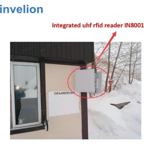 12m long range passive rfid tag reader epc gen2 build-in linear polarized 12dbi high gain rfid antenna reader for parking access